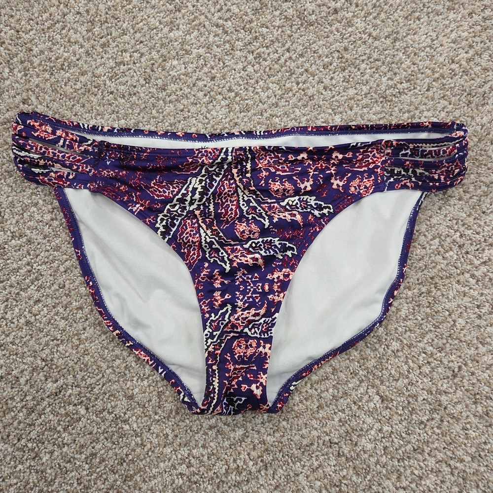 ATHLETA BIKINI BOTTOM Size XL Aqualuxe STRAPPY MULTICOLOR